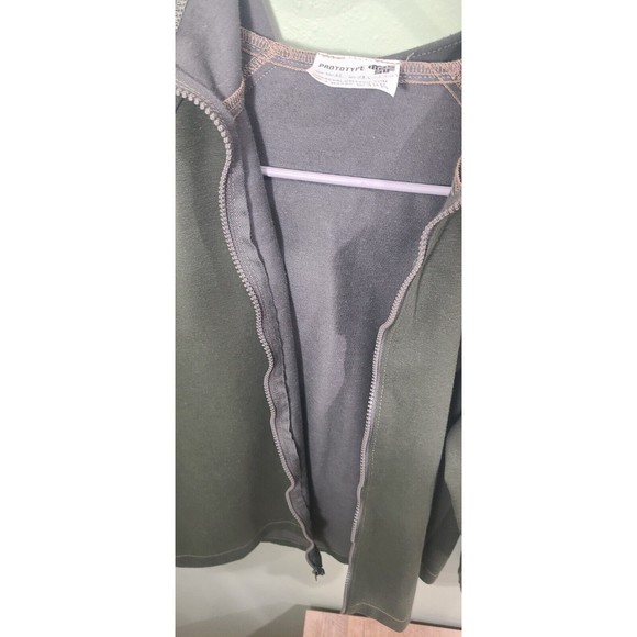 Massif Prototype Jacket Green Full Zip Hooded Size WM Women's Medium Raglan - Picture 7 of 8